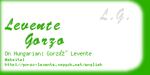 levente gorzo business card